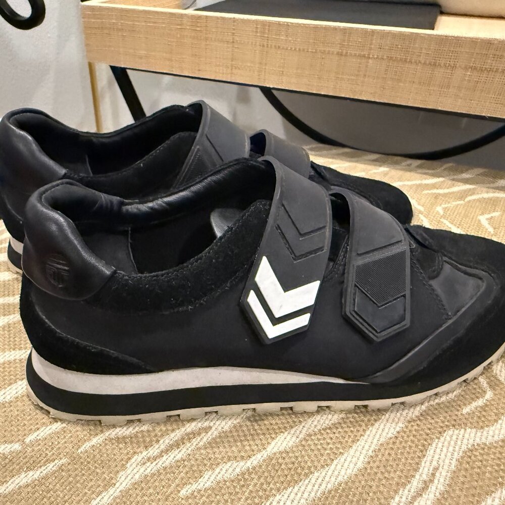 Tory Burch Black & White Sneakers  with Velcro Closures